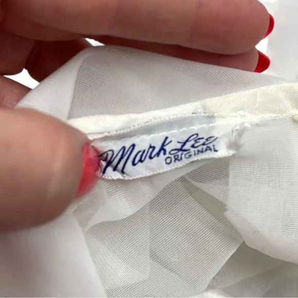 Mark Lee Original 1950s Sheer White Top - Picture 5 of 7